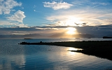 Abendstimmung in der Lagune von Höfn an der Ostküste von Island.