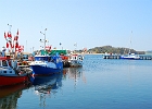 Fischerhafen von Thiessow, am äußersten Ende der Halbinsel Mönchsgut : Fischerhafen, Fischkutter, Segelyacht, Thiessow, Mönchsgut, Rügen