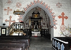 Im Inneren der Dorfkirche von Kölzow : Kirche, Altar
